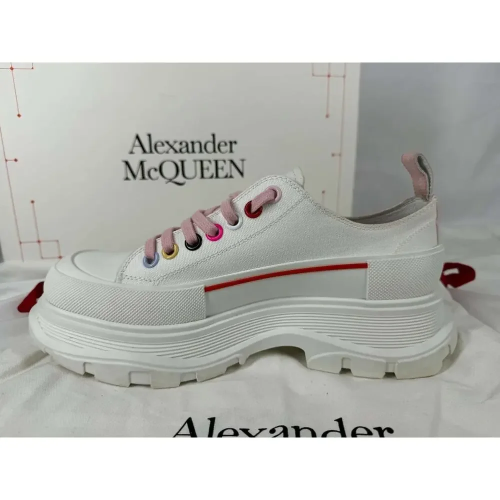 Alexander McQueen Tread Slick Low Lace-Up Canvas Sneakers US 10 SPB-TS 368331